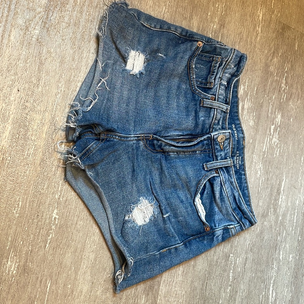 Womens Old Navy OG Straight High Rise Jean Shorts